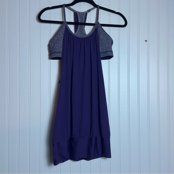 lululemon athletica Tops - Lululemon No limits Purple Grey Tank Top Size 8